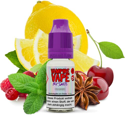 Vampire Vape Nikotinsalz Liquid Charger 10mg Vampire Vape Nikotinsalz Liquid Charger 10mg