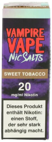 Vampire Vape Nikotinsalz Liquid Sweet Tobacco 20mg Vampire Vape Nikotinsalz Liquid Sweet Tobacco 20mg