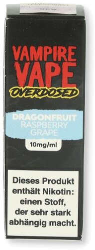 Vampire Vape Overdosed Dragonfruit Raspberry Grape 10ml 10mg/ml