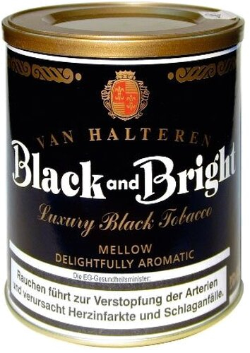 Van Halteren Pfeifentabak Black and Bright 200g Dose Van Halteren Pfeifentabak Black and Bright 200g Dose