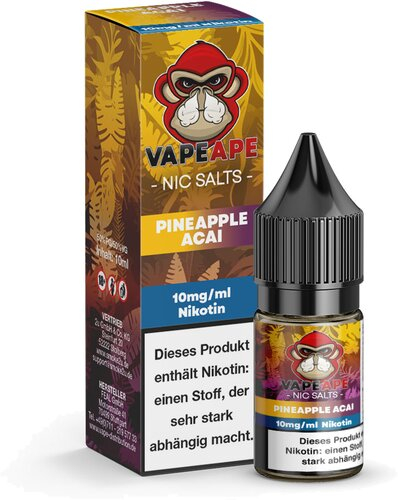 Vape Ape Nikotinsalzliquid Pineapple Acai 10mg Vape Ape Nikotinsalzliquid Pineapple Acai 10mg