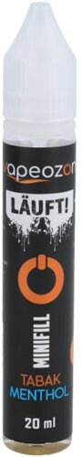 Vapeozon Läuft! Minifill Liquid Tabak-Menthol 20ml 0mg Vapeozon Läuft! Minifill Liquid Tabak-Menthol 20ml 0mg