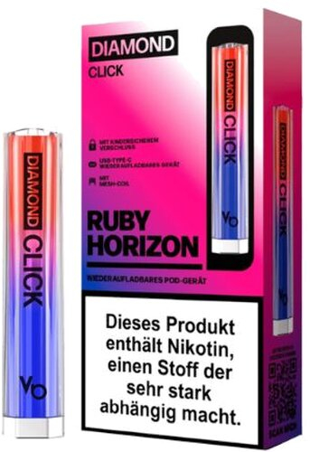 Vapes Bars Diamond Click Akkuträger Ruby Horizon