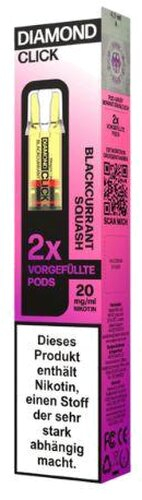 Vapes Bars Diamond Click Blackcurrant Squash Prefilled Pod 2x2ml 20mg Vapes Bars Diamond Click Blackcurrant Squash Prefilled Pod 2x2ml 20mg