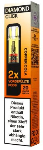 Vapes Bars Diamond Click Copper Cola Prefilled Pod 2x2ml 20mg Vapes Bars Diamond Click Copper Cola Prefilled Pod 2x2ml 20mg