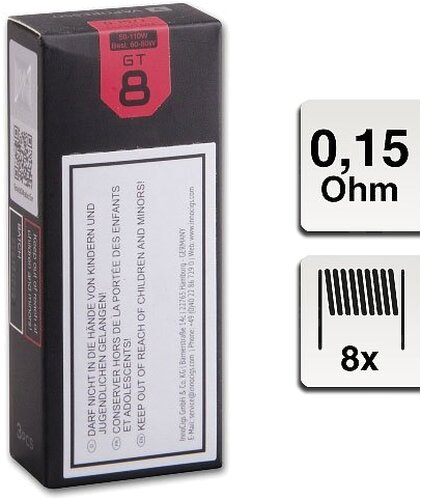Vaporesso Coil GT8 0,15 Ohm 3 Stück Vaporesso Coil GT8 0,15 Ohm 3 Stück