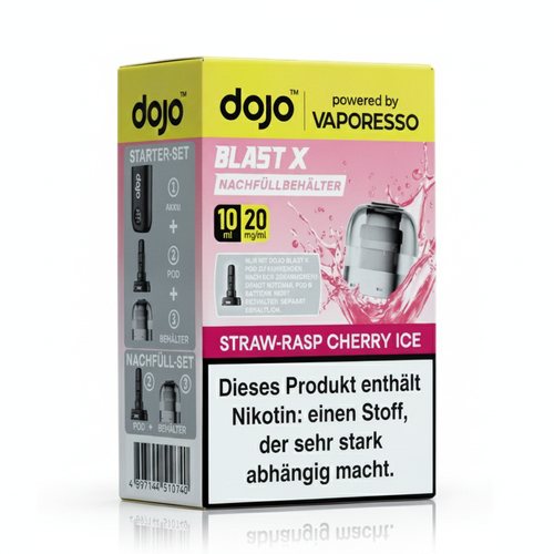 Vaporesso Dojo Blast X Pod Straw-Rasp Cherry Ice Nachfüllbehälter 20mg