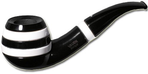 Vauen Pfeife Stripe Schwarz-Weiß 137 Vauen Pfeife Stripe Schwarz-Weiß 137