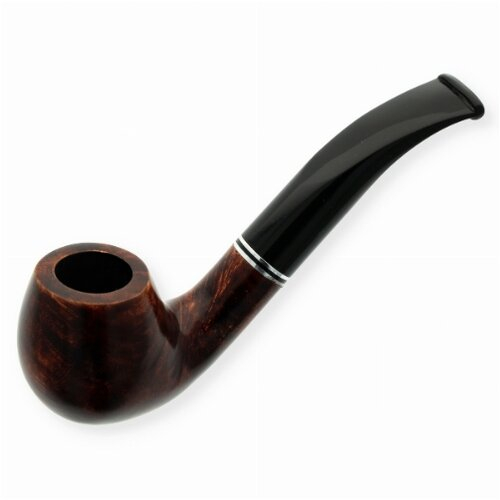 Venini Pfeife Braun Doppelter Metallring 9mm Filter Nr 07