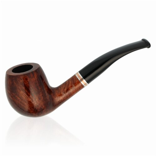 Venini Pfeife Dunkelbraun Metall und Kupfer Ring 9mm Filter Nr 01