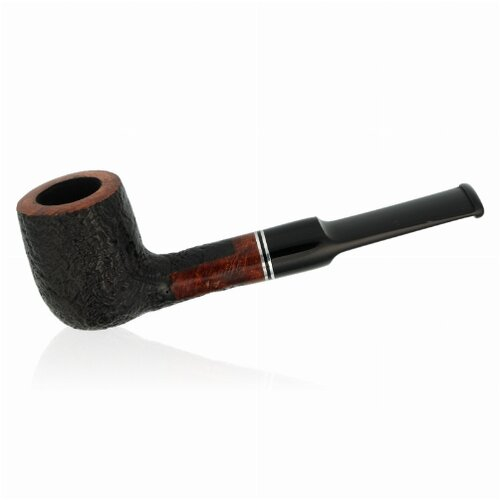 Venini Pfeife Dunkelbraun Sand Doppelter Metallring 9mm Filter Nr 02