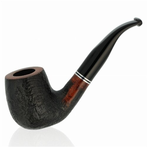 Venini Pfeife Dunkelbraun Sand Doppelter Metallring 9mm Filter Nr 01