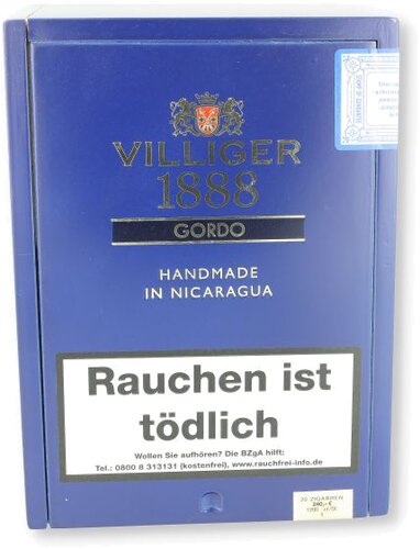 Villiger 1888 Nicaragua Gordo Zigarren 20 Stk. Villiger 1888 Nicaragua Gordo Zigarren 20 Stk.