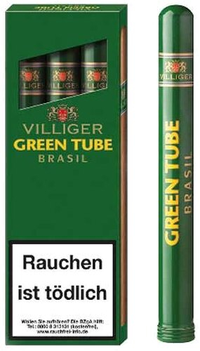Villiger Green Brasil Tube Zigarren 3Stk. Villiger Green Brasil Tube Zigarren 3Stk.