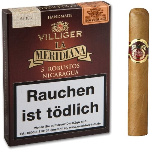 Villiger La Meridiana Robusto 5 Stk. Villiger La Meridiana Robusto 5 Stk.