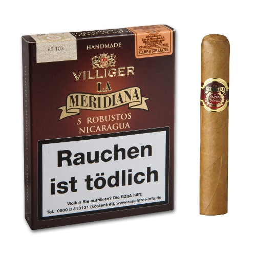 Villiger La Meridiana Robusto 5 Stk. Villiger La Meridiana Robusto 5 Stk.