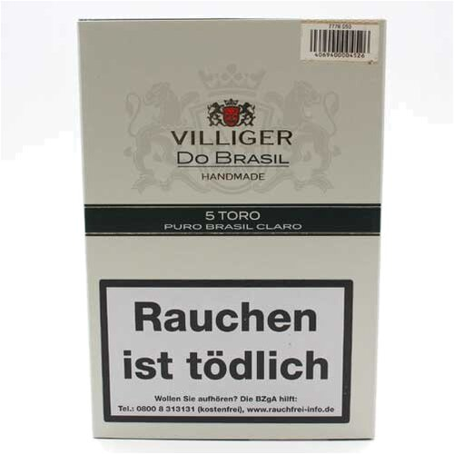 Villiger Zigarren Do Brasil Claro Toro 5Stk. Villiger Zigarren Do Brasil Claro Toro 5Stk.