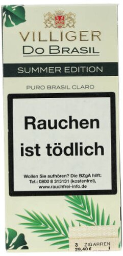 Villiger Zigarren DoBrasil Claro Summer Edition 3Stk. Villiger Zigarren DoBrasil Claro Summer Edition 3Stk.