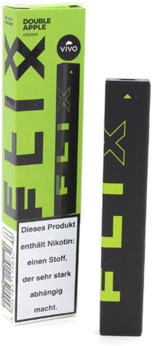VIVO FLIX BAR Einweg E-Shisha Double Apple 20mg/ml ca. 400 Züge