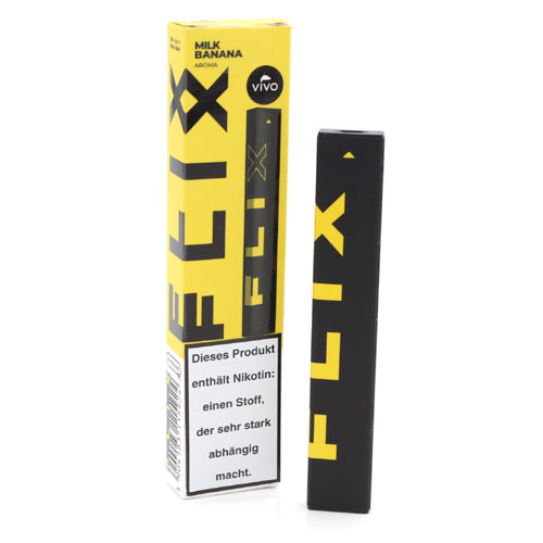 VIVO FLIX BAR Einweg E-Shisha Milk Banana 20mg/ml ca. 400 Züge VIVO FLIX BAR Einweg E-Shisha Milk Banana 20mg/ml ca. 400 Züge