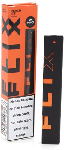 VIVO FLIX BAR Einweg E-Shisha Peach Ice 20mg/ml ca. 400 Züge