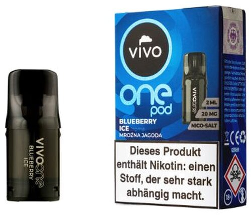 VIVO One Pod Blueberry Ice 20mg 1 x 2ml VIVO One Pod Blueberry Ice 20mg 1 x 2ml