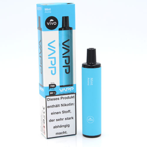 Vivo Vapp 700 Minze Einweg E-Shisha 20mg Nikotin Vivo Vapp 700 Minze Einweg E-Shisha 20mg Nikotin