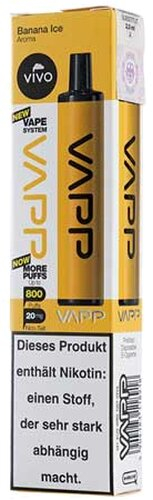 Vivo Vapp Banana Ice Einweg E-Zigarette 20mg