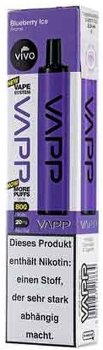 Vivo Vapp Blueberry Ice Einweg E-Zigarette 20mg