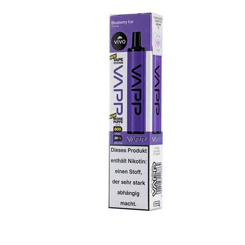 Vivo Vapp Blueberry Ice Einweg E-Zigarette 20mg Vivo Vapp Blueberry Ice Einweg E-Zigarette 20mg