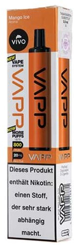 Vivo Vapp Mango Ice Einweg E-Zigarette 20mg Vivo Vapp Mango Ice Einweg E-Zigarette 20mg