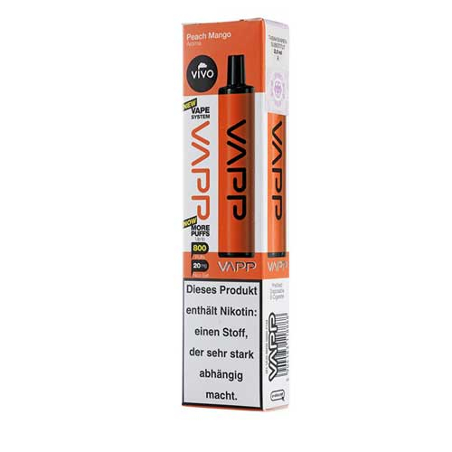 Vivo Vapp Peach Mango Einweg E-Zigarette 20mg Vivo Vapp Peach Mango Einweg E-Zigarette 20mg