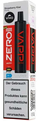 Vivo Vapp Zero Strawberry Kiwi Einweg E-Zigarette 0mg