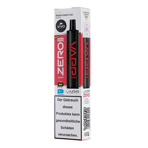 Vivo Vapp Zero Watermelon Ice Einweg E-Zigarette 0mg Vivo Vapp Zero Watermelon Ice Einweg E-Zigarette 0mg