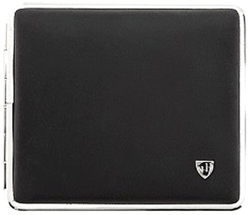 vom Hofe Zigaretten Etui Leder Mountain Schwarz-Silberrand vom Hofe Zigaretten Etui Leder Mountain Schwarz-Silberrand