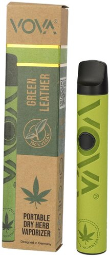 VOVA Dry Herb E-Vaporizer Green Leather