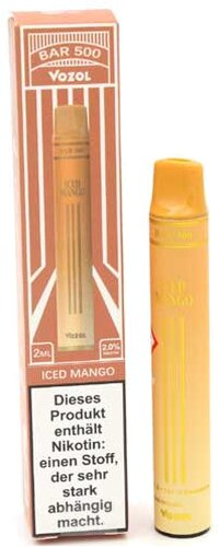 Vozol Bar 500 Einweg E-Shisha Iced Mango 20mg Vozol Bar 500 Einweg E-Shisha Iced Mango 20mg