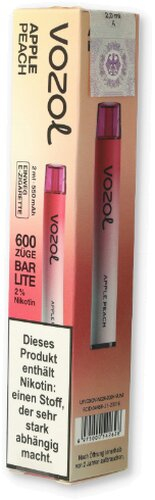 Vozol Bar Lite Apple Peach Einweg E-Zigarette 20mg