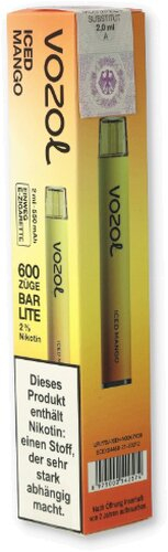 Vozol Bar Lite Iced Mango Einweg E-Zigarette 20mg