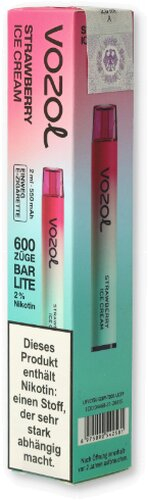 Vozol Bar Lite Strawberry Ice Cream Einweg E-Zigarette 20mg