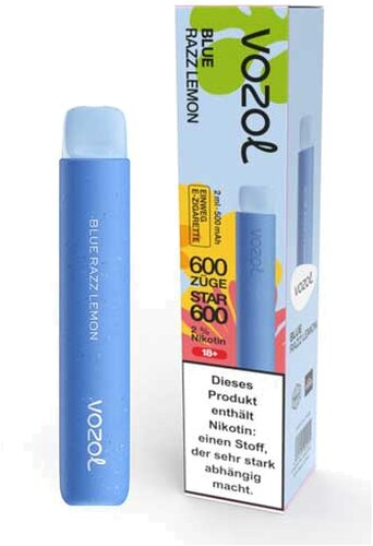 Vozol Star 600 Einweg E-Zigarette Blue Razz lemon 20mg Vozol Star 600 Einweg E-Zigarette Blue Razz lemon 20mg