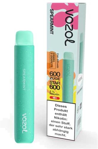 Vozol Star 600 Einweg E-Zigarette Spearmint 20mg