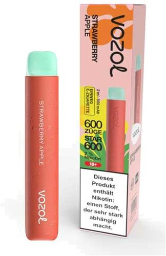 Vozol Star 600 Einweg E-Zigarette Strawberry Apple 20mg Vozol Star 600 Einweg E-Zigarette Strawberry Apple 20mg