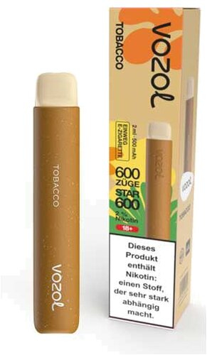 Vozol Star 600 Einweg E-Zigarette Tobacco 20mg