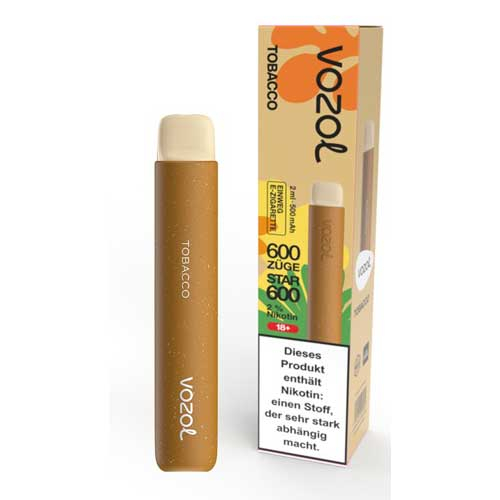 Vozol Star 600 Einweg E-Zigarette Tobacco 20mg Vozol Star 600 Einweg E-Zigarette Tobacco 20mg