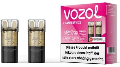 Vozol Switch Pro Prefilled Pod 2 x 2ml Cranberry Ice 20mg