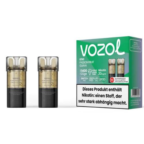 Vozol Switch Pro Prefilled Pod 2 x 2ml Kiwi Passion Fruit Guava 20mg