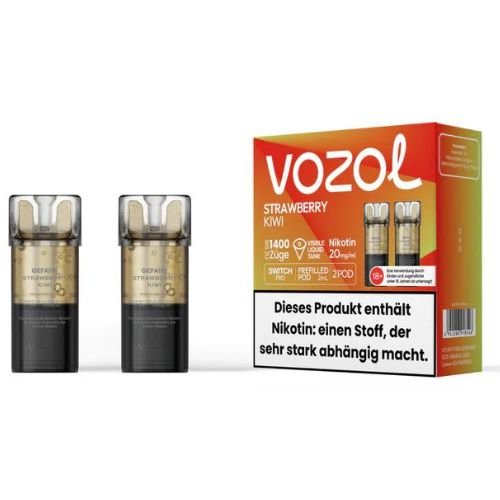 Vozol Switch Pro Prefilled Pod 2 x 2ml Strawberry Kiwi 20mg Vozol Switch Pro Prefilled Pod 2 x 2ml Strawberry Kiwi 20mg