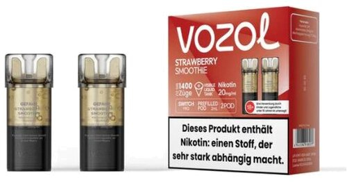 Vozol Switch Pro Prefilled Pod 2 x 2ml Strawberry Smoothie 20mg