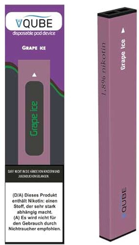 VQube E-Shisha Grape Ice ca. 350 Züge